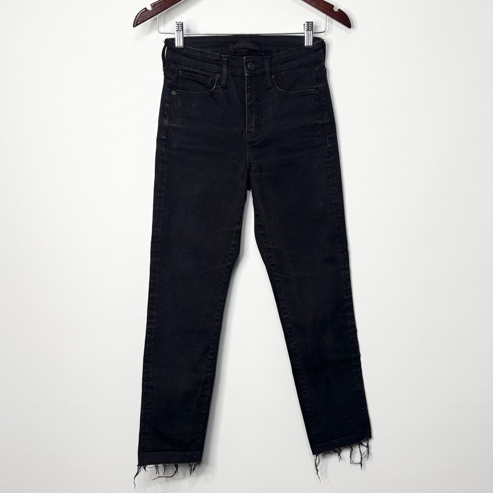 Uniqlo Jeans Black Frayed Hem Jeans Size 24